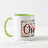 mug with christman writing マグカップ (左)