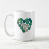 Mug with coastal theme sea glass コーヒーマグカップ (左)