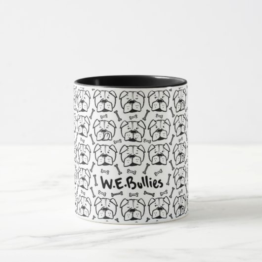 Mug with english bulldog pattern マグカップ (中央)