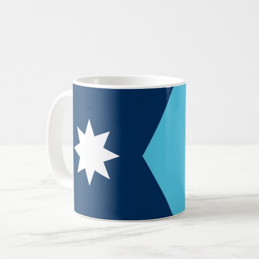 Mug with Flag of Minnesota, USA コーヒーマグカップ (正面左)