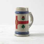 Mug with Flag of Montreal, Canada ビールジョッキ (正面右)