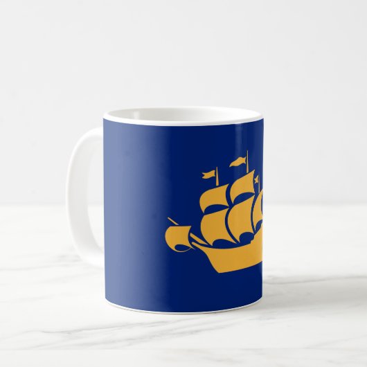 Mug with Flag of Quebec City, Canada コーヒーマグカップ (正面左)