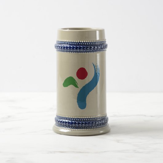 Mug with Flag of Seoul, South Korea ビールジョッキ (中央)