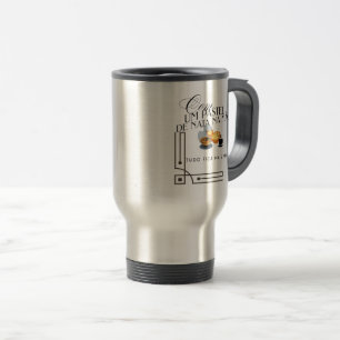 Mug with Handle Com um pastel de nata トラベルマグ