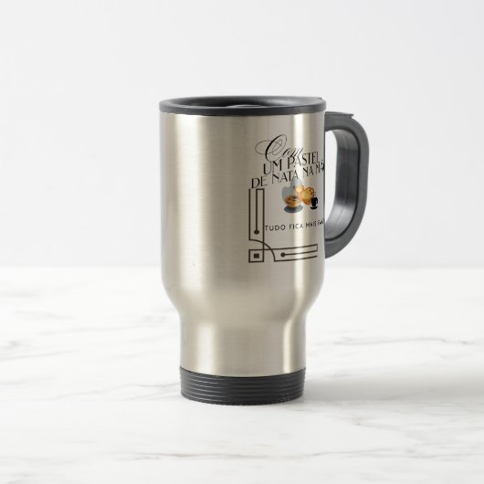 Mug with Handle Com um pastel de nata トラベルマグ (正面右)