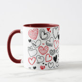 Mug with hearts as a gift for mum マグカップ (左)