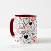 Mug with hearts as a gift for mum マグカップ (正面左)
