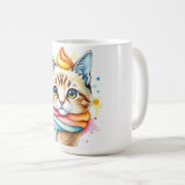 Mug with ice-cream and cat コーヒーマグカップ (正面右)
