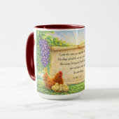 Mug with John 15:5 Scripture マグカップ (正面左)