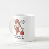Mug with kawaii stewardess  コーヒーマグカップ (正面左)