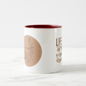 Mug with legend life is better after coffee ツートーンマグカップ (中央)