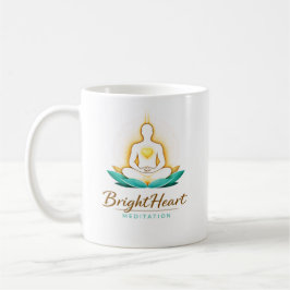Mug with Male Brightheart Meditation logo コーヒーマグカップ