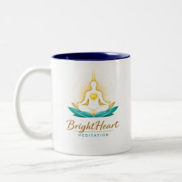 Mug with Male Brightheart Meditation Logo ツートーンマグカップ