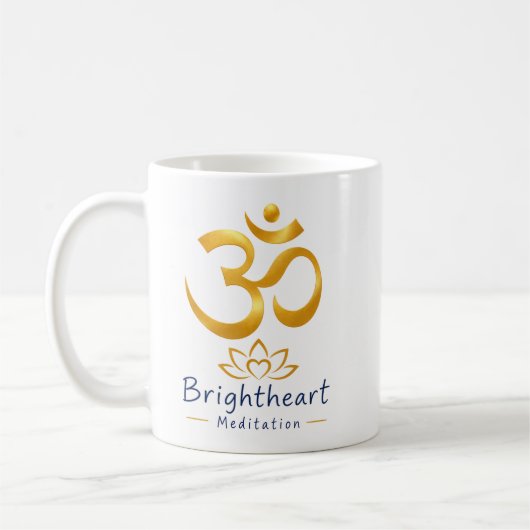 Mug with Om Symbol コーヒーマグカップ (左)