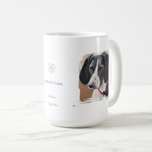 Mug with painting of pets コーヒーマグカップ (正面右)