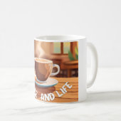 Mug with personalized photo (Coffee and life) コーヒーマグカップ (正面右)