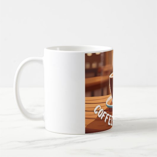 Mug with personalized photo (Coffee and life) コーヒーマグカップ (左)