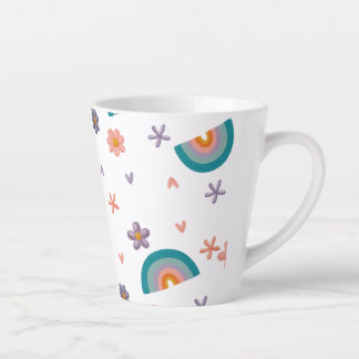 Mug with Rainbow and Stars – Cute Aesthetic Design カフェラテマグ