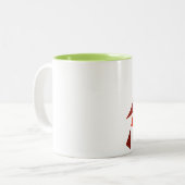 mug with red cardinal bird gift ツートーンマグカップ (正面左)