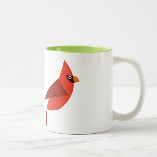 mug with red cardinal bird gift ツートーンマグカップ