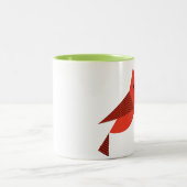 mug with red cardinal bird gift ツートーンマグカップ (中央)