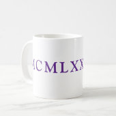 Mug with Roman Numerals コーヒーマグカップ (正面左)
