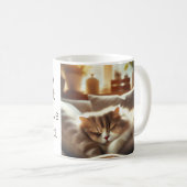 Mug with the Lazy Cat コーヒーマグカップ (正面右)