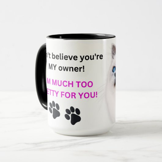 Mug with the Much Too Pretty Cat マグカップ (正面左)