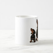 Mug with two dogs, dachshund コーヒーマグカップ (中央)