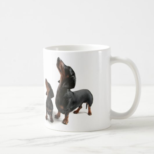 Mug with two dogs, dachshund コーヒーマグカップ (右)