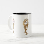 mug with wolf ツートーンマグカップ (正面左)