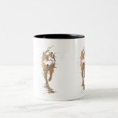 mug with wolf ツートーンマグカップ (中央)