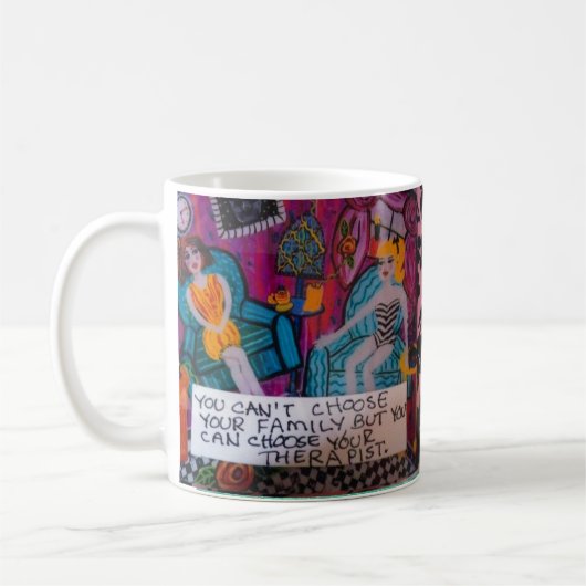 MUG-YOUはあなたの家族を選ぶことができません コーヒーマグカップ (左)