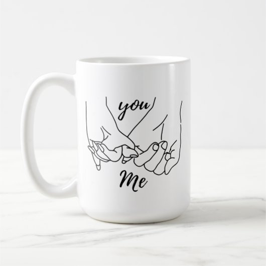 Mug You & Me Pinky Promise – Anniversary & Valenti コーヒーマグカップ (左)