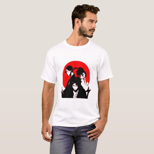 Mugen Jin and Fuu Samurai Champloo Tシャツ (正面フル)