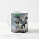 Mugg Enhörning En ny dag samma gamla helvete コーヒーマグカップ (正面左)