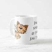 Mugg katt Jag är både snygg och söt コーヒーマグカップ (正面左)