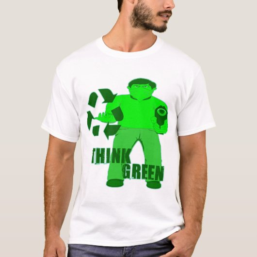 MUGGINのフード -- 緑の路上強盗 Tシャツ (正面)