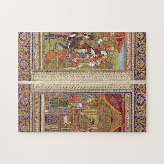 Mughalのインディアンのインドのイスラム教のイスラム教のイスラム教のBohoの芸術 ジグソーパズル (横)