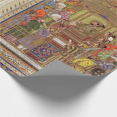 Mughalのインディアンのインドのイスラム教のイスラム教のイスラム教のBohoの芸術 ラッピングペーパー (角)