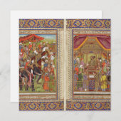 Mughalのインディアンのインドのイスラム教のイスラム教のイスラム教のBohoの芸術 招待状 (正面/裏面)