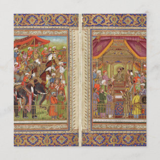 Mughalのインディアンのインドのイスラム教のイスラム教のイスラム教のBohoの芸術 招待状