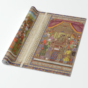 Mughalのインディアンのインドのイスラム教のイスラム教のイスラム教のBoho ラッピングペーパー