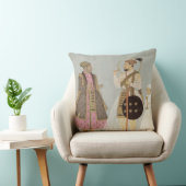 Mughalの挨りだらけの青、灰色及びピンクの装飾用クッション クッション (椅子)