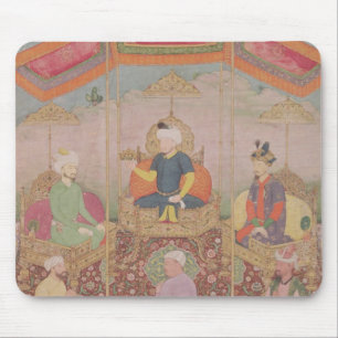 Mughal皇帝Baburおよび彼の息子、Humayan マウスパッド