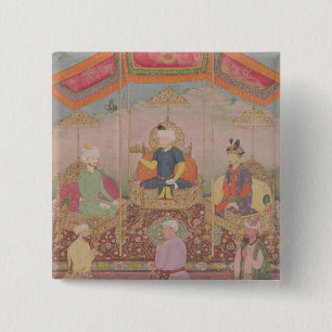 Mughal皇帝Baburおよび彼の息子、Humayan 缶バッジ