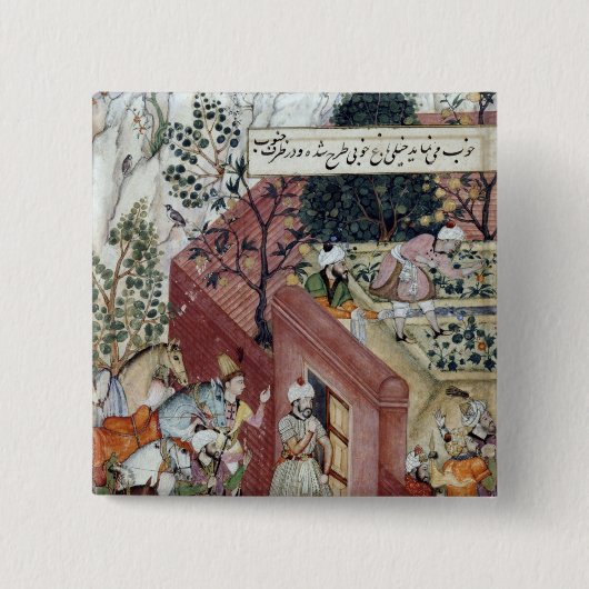 Mughal皇帝Babur 缶バッジ (正面)