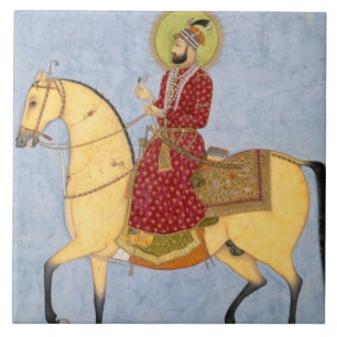 Mughal皇帝Farrukhsiyar (1683-1719年) (r.1713 タイル
