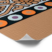 Mughal 伝統的 Designart縁ど、シームレス、afrr ポスター (角)