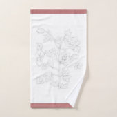 Mughal Design on a Bathroom Towel Set バスタオルセット (ハンドタオル)